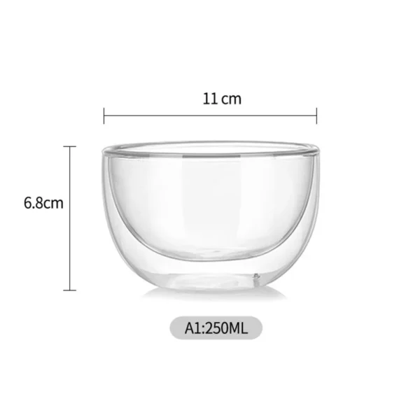 Heat Resistant Transparent Double Wall Fruit Salad Bowl, Tableware, Travel Bowl, Drinking Glasses, Business Gift, LBShipping - Image 6