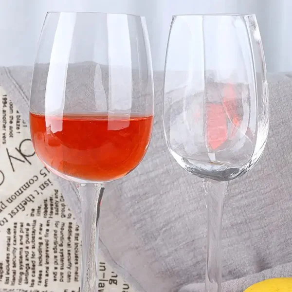 Creative Half Wine Glass Shape Crystal Glass Cups With Stem Portable Wine Cups For Birthday Party Tableware Christmas Gift - Image 4