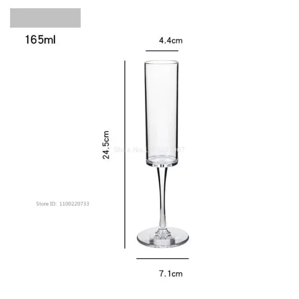 Champagne Glasses Set Double Wall Glass Cup Stemless Sparkling Wine Glasses Transparent Wine Flute for Wedding - Image 5