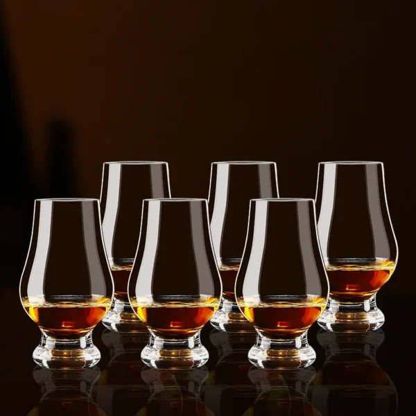 6PCS Whiskey Cup Transparent Lead Free Crystal Glass Whiskey Cup Set Glass Spirits Wine Glasses Scotch Drinking Glasses 200ml