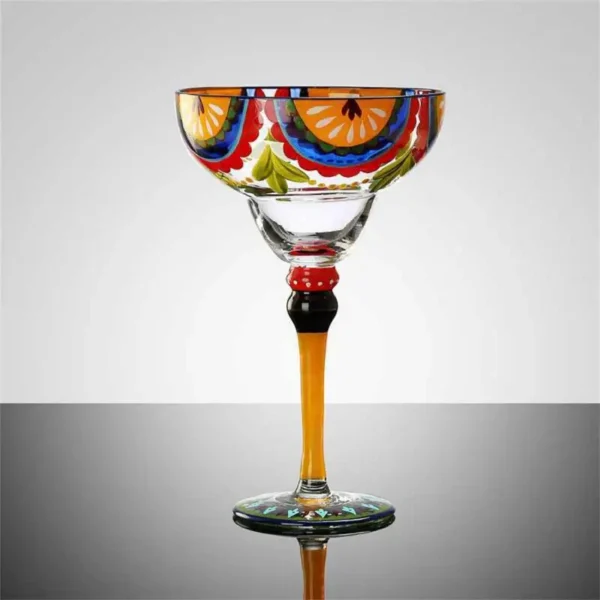 270ml Creative Margarita Wine Glasses Handmade Colorful Cocktail Glass Goblet Cup -free Home Bar Wedding Party Drinkware - Image 2