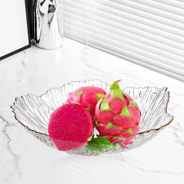 Fruit Bowl Round Room Decor Multipurpose Serving Pieces Food Storage Basket Glass Fruit Plate Bowl for Kitchen Dining Room Home - Image 3