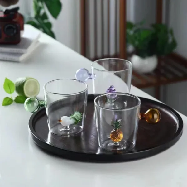 Cute 3D Animal Farm Glass Cups Italy Design Glassware Drink Whiskey Glasses Coffee Mug Kids Borosilicate Milk Water Tea Cup - Image 5