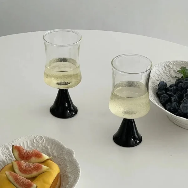 Glass Wine Goblet Juice Cup Heat-Resistant Water Cup Drinking Short Wine Glass Cocktail-Glass Champagne Glasses Wine Mug