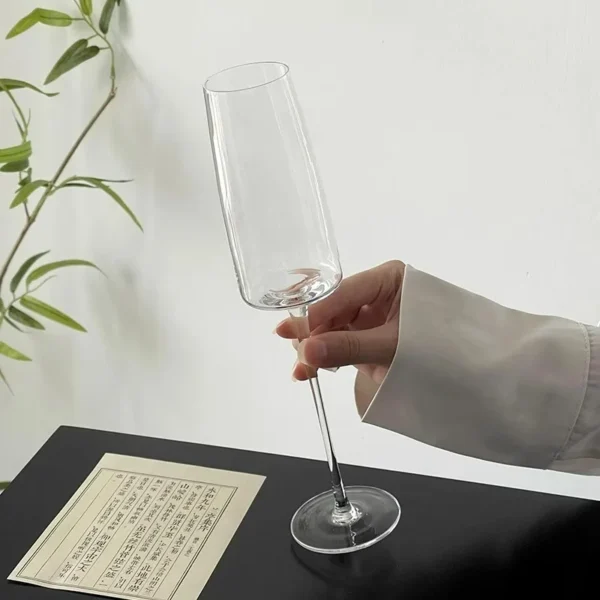 Thin High-foot Glass Cup Creative Champagne Glass Cups Transparent Bubble Wine Glasses Cup Japanese Cocktail Glasses Cups - Image 2