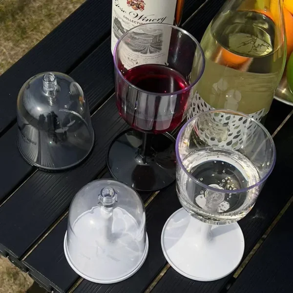 Detachable Red Wine Glass Portable Plastic Transparent Champagne Glass Food-grade Outdoor Camping for Outdoor BBQs Parties - Image 3