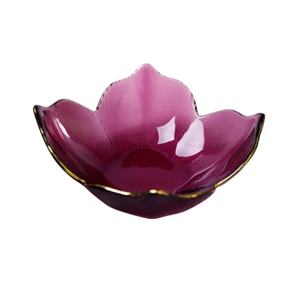 Phnom Penh flower petals glass dessert bowl household fruit plate salad bowl ice cream bowl kitchen supplies - Image 5