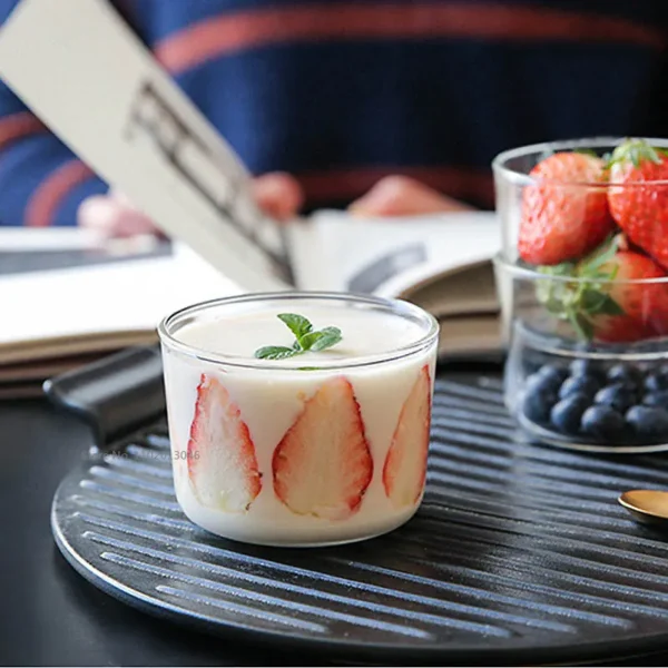 1PCS Glass Bowl Small Mini Serving Dessert Pudding Prep Cups Salad Clear Dip Ramekins Charcuterie Sauce Rice Cup