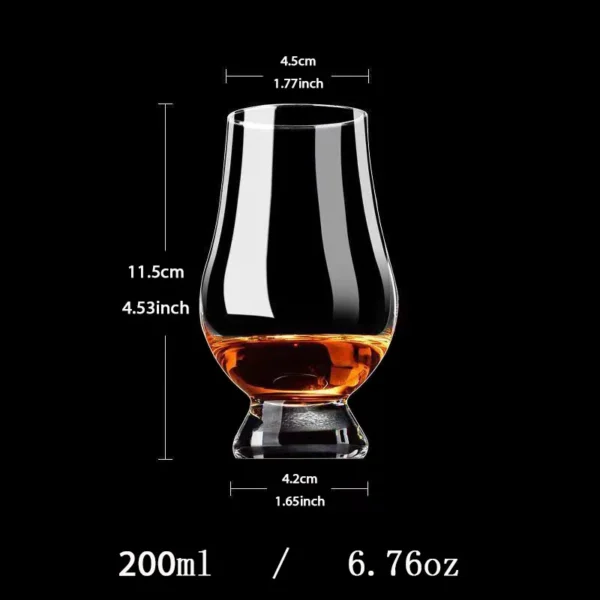 6PCS Whiskey Cup Transparent Lead Free Crystal Glass Whiskey Cup Set Glass Spirits Wine Glasses Scotch Drinking Glasses 200ml - Image 6