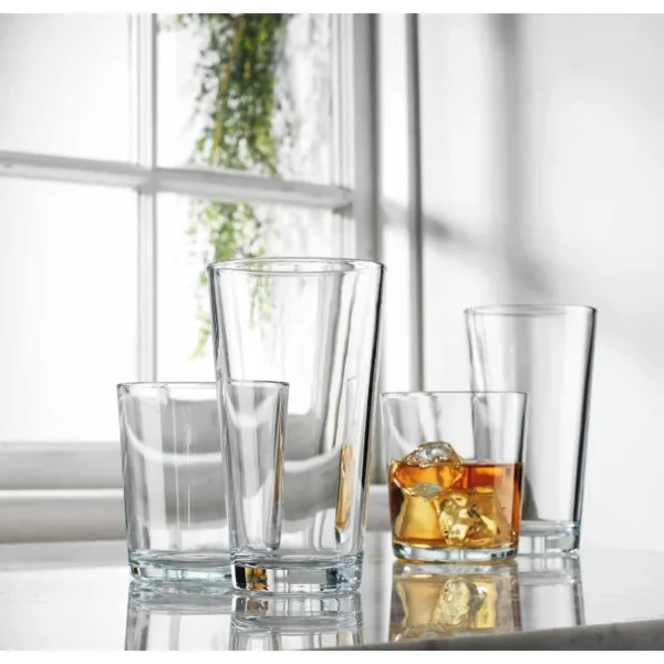 Drinking Glasses Set Of 16, 8 Glasses (17oz.), 8 Rocks Glass Cups (13 oz) Beer Glasses, Water, Juice. - Image 2