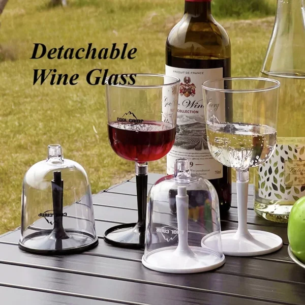 Detachable Red Wine Glass Portable Plastic Transparent Champagne Glass Food-grade Outdoor Camping for Outdoor BBQs Parties - Image 2