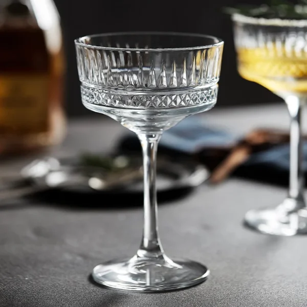 European-style carved wide-mouth champagne glass Martini home dessert wine cocktail - Image 4