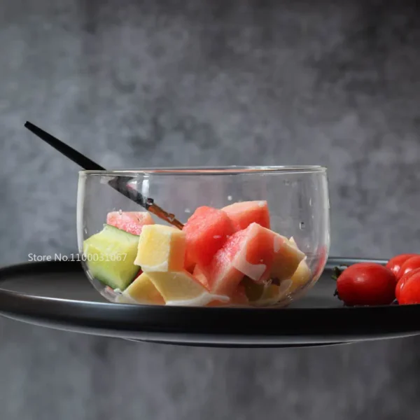 350ml/550ml Glass Salad Bowl Fruit Rice Serving Bowls Food Storage Container Lunch Bento Box High Borosilicate Bowl Tableware - Image 6