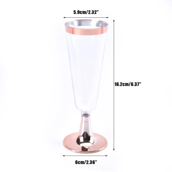 6Pcs/Set 150ml Disposable Red Wine Glass Plastic Goblet Wedding Party Supplies - Image 6