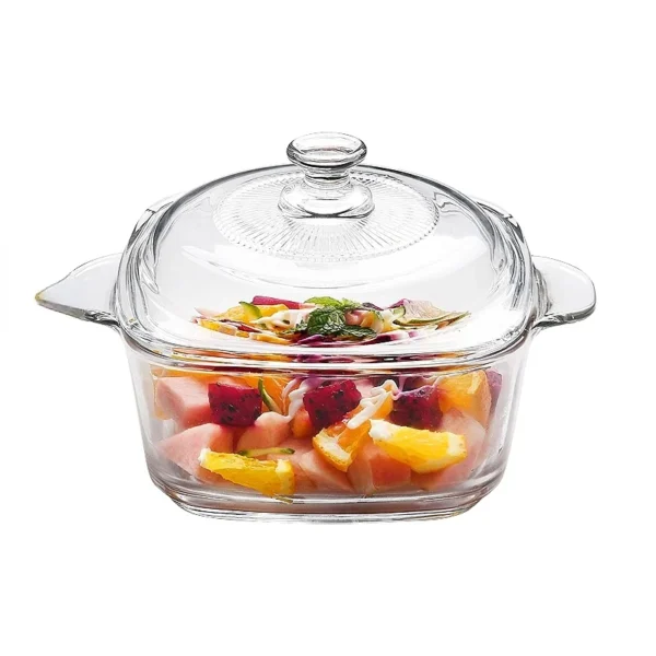 Transparent Pyrex Pot Large Household Soup Bowl with Lid Salad Bowl Microwave Oven Special Utensil Heating Instant Noodle Bowl - Image 4