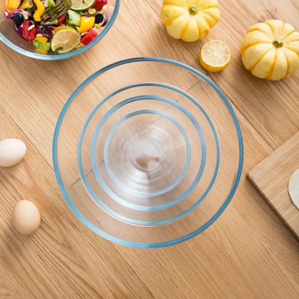 0.5/1.1/2.1/4.5L Heat-resistant Glass Bowl Vegetables Fruit Dessert Salad Bowls Kitchen Home Transparent Food Container - Image 5