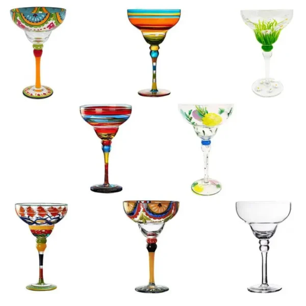 270ml Creative Margarita Wine Glasses Handmade Colorful Cocktail Glass Goblet Cup -free Home Bar Wedding Party Drinkware - Image 6