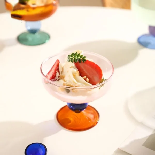 Icecream Bowl Glass Bowl for Yoghurt Colorful Glass Cup Tableware Soup Bowl Heat Resistant Glass Fruit Dessert Bowls - Image 6