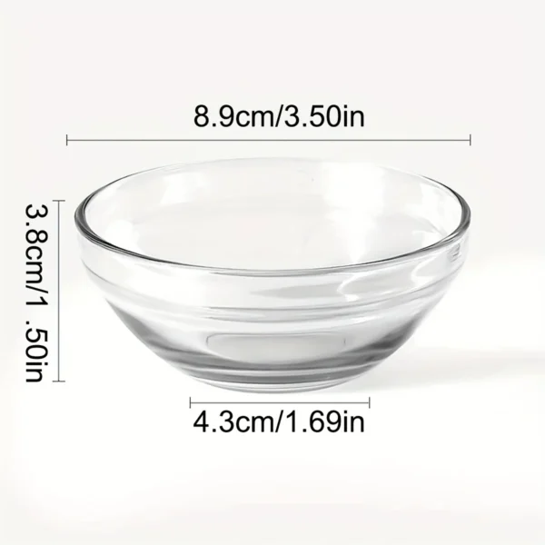 4 Pieces of Glass Dessert Rice Pudding Bowl Glass Bowl Pudding Container Jelly Horseshoe Cake Seasoning Sauce Glass Bowl - Image 4