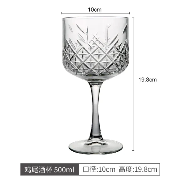 European-style carved wide-mouth champagne glass Martini home dessert wine cocktail - Image 6