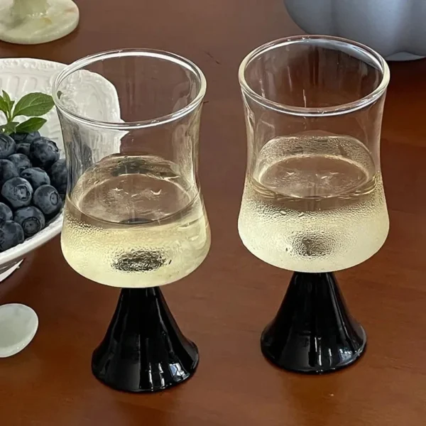 Glass Wine Goblet Juice Cup Heat-Resistant Water Cup Drinking Short Wine Glass Cocktail-Glass Champagne Glasses Wine Mug - Image 5