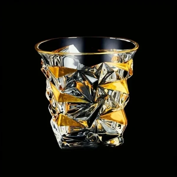 1pc Golden Line Whiskey Glasses Hand Painting Wine Set Tumbler Multi Functional Crystal Barware for Wine Whisky Beer Cocktails - Image 4