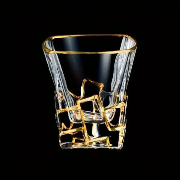 1pc Golden Line Whiskey Glasses Hand Painting Wine Set Tumbler Multi Functional Crystal Barware for Wine Whisky Beer Cocktails - Image 3