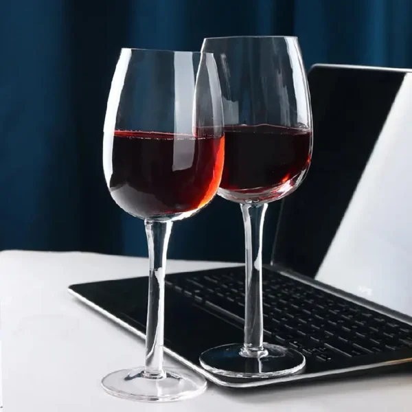 creative wine glass 140ml Half shape Crystal Glass Cups with Stem Portable Wine Cups for Birthday Party Tableware Christmas Gift - Image 4