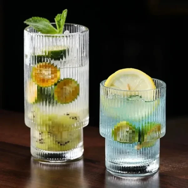 Fashionable, elegant, transparent cocktail bar, milk cup, coffee cup, stackable glassware, golf ball, party glass cup - Image 6