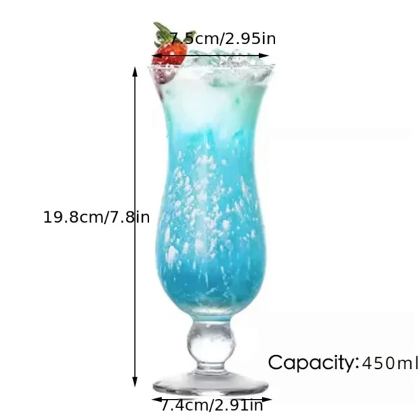 1pc 15.22oz Cocktail Juice Glass Cup Transparent Cold Drink Cup Wine Glasses for Restaurant Home Bar Club Party Drinkware Tools - Image 3