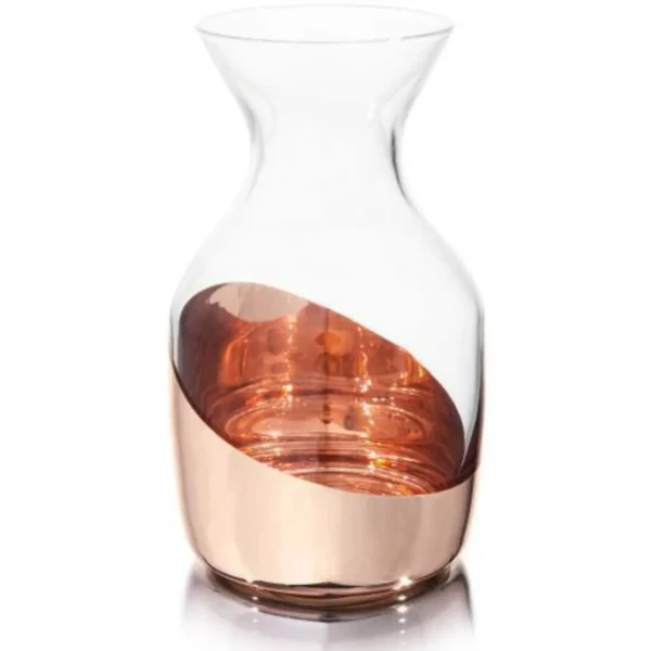 6 oz Glass Carafe with Copper Accent, Single Serving Wine Decanter Set of 4 United States - Image 2