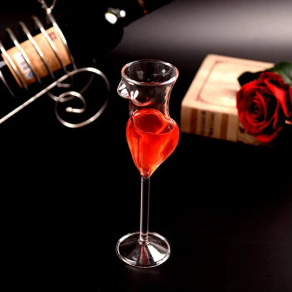 1PC Women Body Shape Red Wine Glass Goblet Party Wine Mug Cocktail Glasses Bar Club Beauty Goblet Glass Naked Girl Cup - Image 3