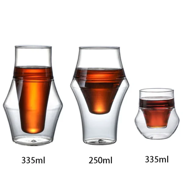 New Creative Double-layer Glass Cup Espresso Coffee Cup Anti-scalding Milk Party Brandy Wine Teacup Mug 120/250/335ml - Image 6