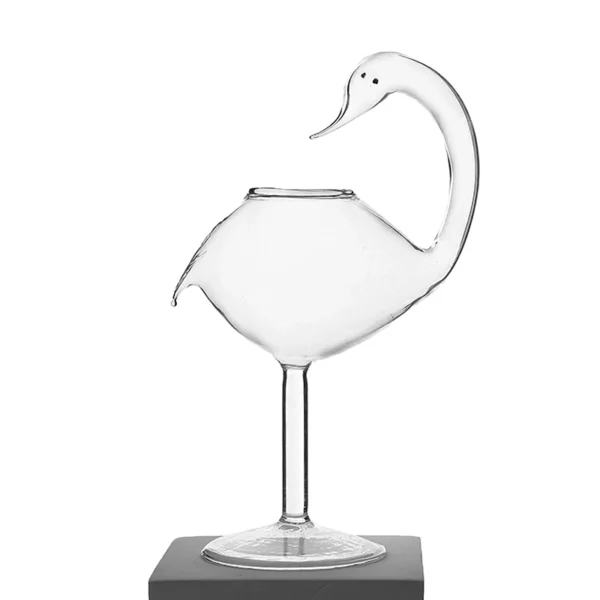 2023 New Cute Creative Swan Bird Cocktail Glass Transparent Goblet Glass With Straw Wine Juice Cup For Party Bar Nightclub - Image 5