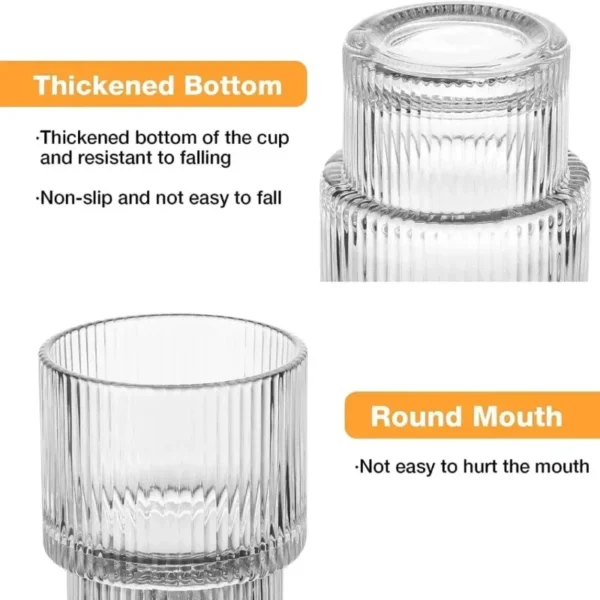 Fashionable, elegant, transparent cocktail bar, milk cup, coffee cup, stackable glassware, golf ball, party glass cup - Image 4