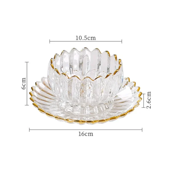 European Style Glass Bowl Delicate Flower Type Fruit Plate Dessert Salad Bowl Table Candy Dried Fruit Snack Tray Ice Cream Cup - Image 6