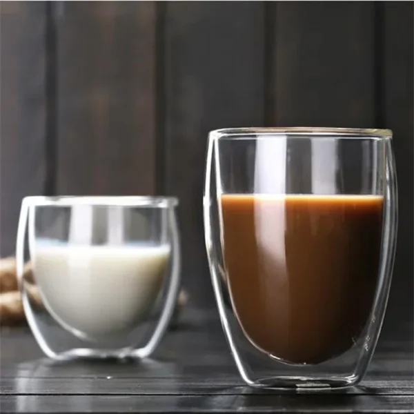 5 Sizes Double Wall Insulated Glass Cup Clear Espresso Coffee Mugs Handmade Beer Mug Tea Milk glass Whiskey Glass Cups Drinkware - Image 5