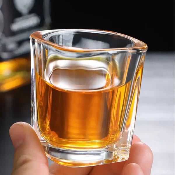 6pcs Set Shot Glass Crystal Glass Drinkware Spirits Cup Transparent Cups Stemware Flat Bottom Small Capacity Wine Glass Drinks - Image 2